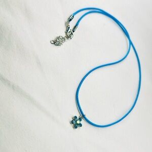 Cute little blue flower necklace